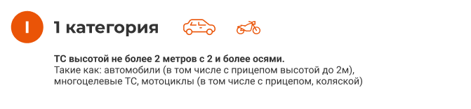 Категиории машин для проезда по платным дорогам. 1 категория. Категория 1.png
